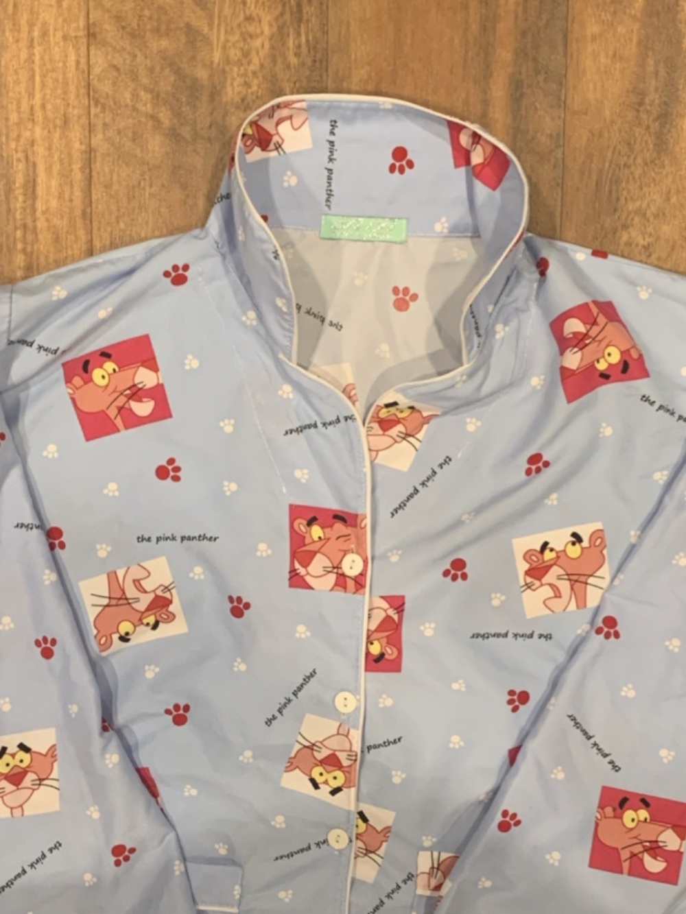 Ti Ti New Fashion Girls Pajama Top Pink Panther Blue Long Sleeve M/ L SKU 024